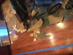 Water damage Atlanta restoration job in progress