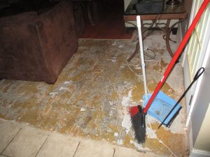 What to do after a burst pipe: a pipe break inside a ceiling