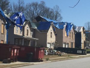 Service areas: storm damage on a metro Atlanta home