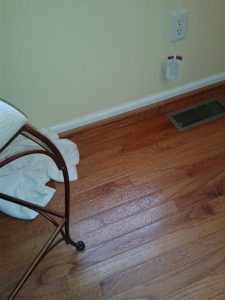 Contents restoration in Vinings: water under a wood floor