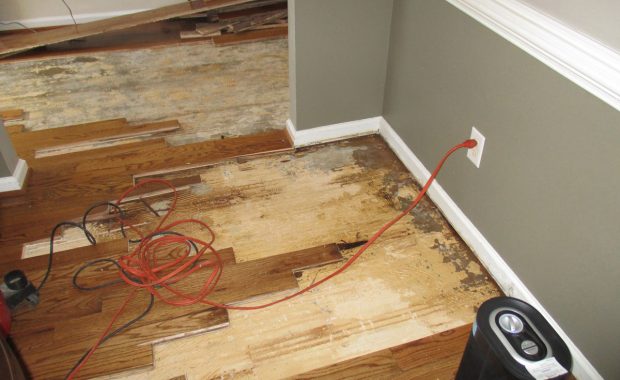 Water supply line leak