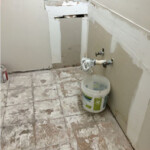 Bathroom pipe break in wall