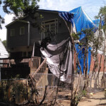 Tree hits house
